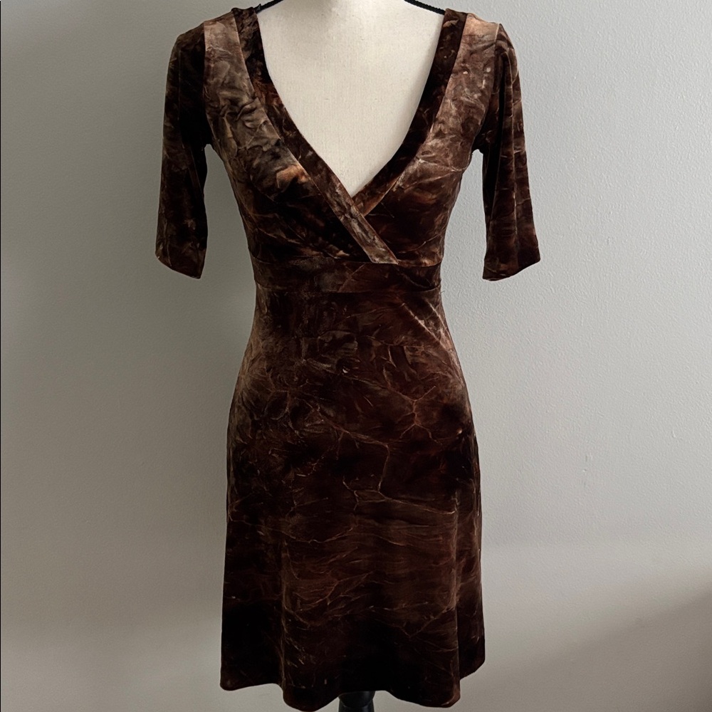 Vintage Betsey Johnson 90s Crushed Velvet Dress, sz Small